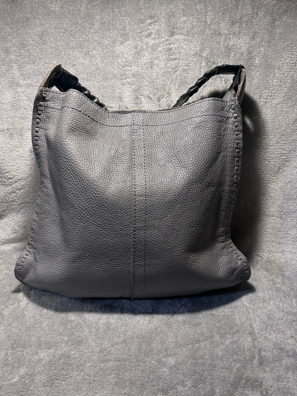 Lucky Brand Francoise Pebbled Leather Woven Strap Shoulder Bag - Picture 7 of 12
